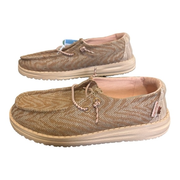 Hey Dude Girls Wendy Woven Zebra Terra Stripe Slip On Shoes Size K13 - Picture 11 of 14